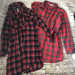 NWOT Plaid boutique shirt! Form fitted! On left